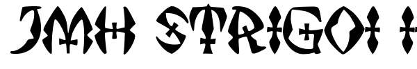 JMH Strigoi II font preview